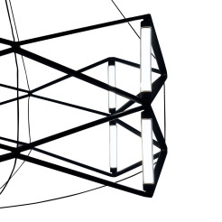 Lampa wisząca  LED czarna 60 cm ST-9858 P/S black