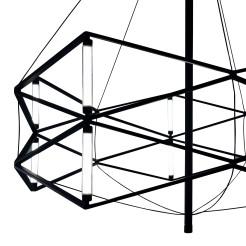 Lampa wisząca  LED czarna 60 cm ST-9858 P/S black