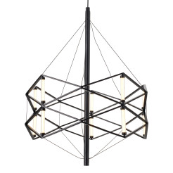 Lampa wisząca  LED czarna 60 cm ST-9858 P/S black