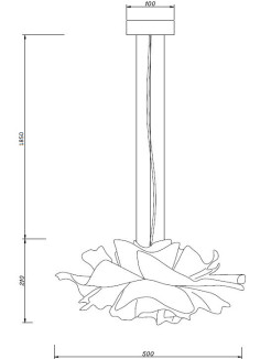 Lampa wisząca  biała 50 cm ST-8879P white