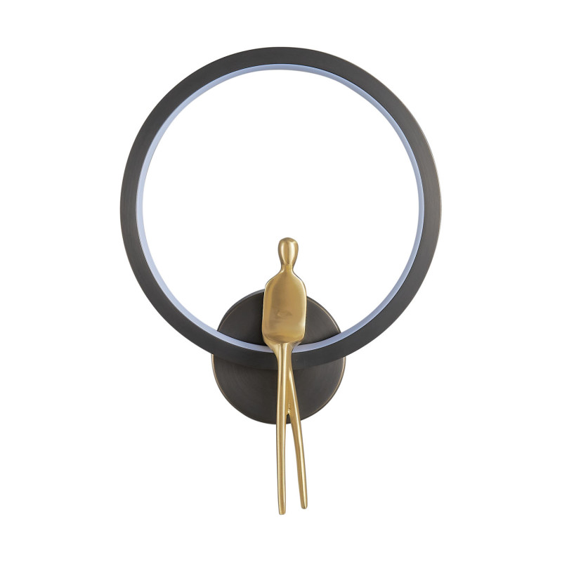 Lampa ścienna  RING LED czarno złota 27 cm ST-B3607 black