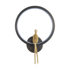 Lampa ścienna  RING LED czarno złota 27 cm ST-B3607 black