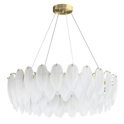 Lampa wisząca  mosiądz biała 80 cm ST-6289-8