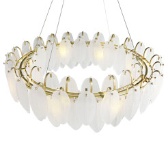 Lampa wisząca  mosiądz biała 80 cm ST-6289-8