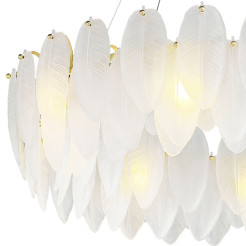 Lampa wisząca  mosiądz biała 80 cm ST-6289-8
