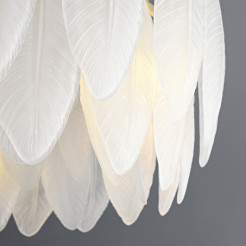 Lampa wisząca  mosiądz biała 80 cm ST-6289-8