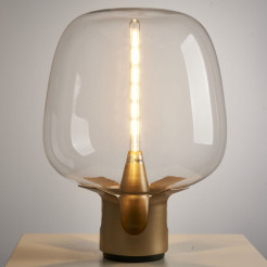 Lampa stołowa  transparentno złota 35 *46 cm ST-7278-S GOLD