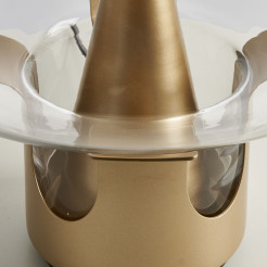 Lampa stołowa  transparentno złota 35 *46 cm ST-7278-S GOLD
