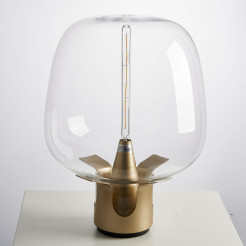 Lampa stołowa  transparentno złota 35 *46 cm ST-7278-S GOLD