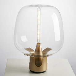 Lampa stołowa  transparentno złota 35 *46 cm ST-7278-S GOLD