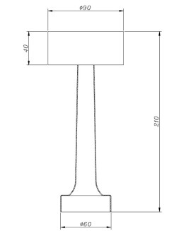 Lampa stołowa  A LED dotykowa miedziana 21 cm ST-8127T/A COPPER