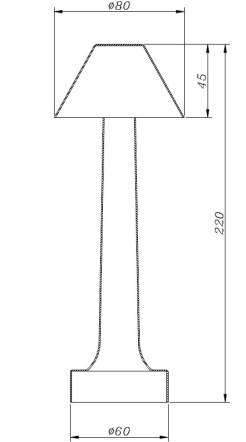 Lampa stołowa  B LED dotykowa złota 22 cm ST-8127T/B GOLD