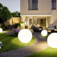 Lampa ogrodowa kula BALL 50 biała 50 cm ES-B050