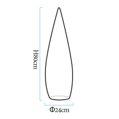 Lampa ogrodowa stojąca duszek GHOST LED RGBW 16 kolorów 80 cm ES-DC001