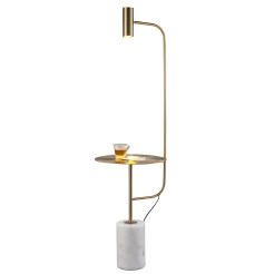 Lampa podłogowa ze stolikiem  złota 146 cm ST-7027F gold
