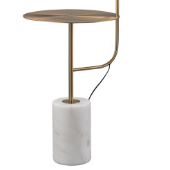 Lampa podłogowa ze stolikiem  złota 146 cm ST-7027F gold