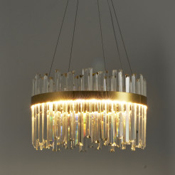 Lampa wisząca ROYAL LED kryształowa złota 50 cm ST-1088-50