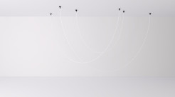Lampa wisząca  LED wąż ledowy czarna 300 cm MD1021-3 black
