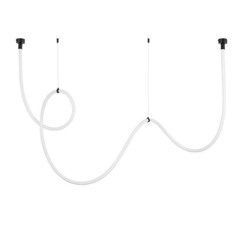 Lampa wisząca  LED wąż ledowy czarna 400 cm MD1021-4 black