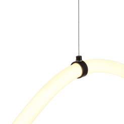 Lampa wisząca  LED wąż ledowy czarna 400 cm MD1021-4 black