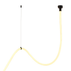Lampa wisząca  LED wąż ledowy czarna 400 cm MD1021-4 black