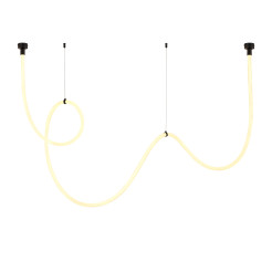 Lampa wisząca  LED wąż ledowy czarna 400 cm MD1021-4 black