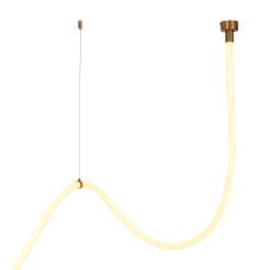 Lampa wisząca  LED wąż ledowy złota 400 cm MD1021-4 gold