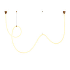 Lampa wisząca  LED wąż ledowy złota 400 cm MD1021-4 gold