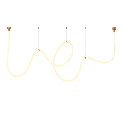 Lampa wisząca  LED wąż ledowy złota 500 cm MD1021-5 gold