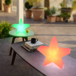 Lampa ogrodowa dekoracyjna gwiazda STAR LED RGBW 16 kolorów 30 cm ES-CR041