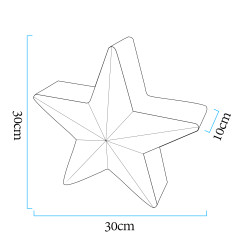 Lampa ogrodowa dekoracyjna gwiazda STAR LED RGBW 16 kolorów 30 cm ES-CR041