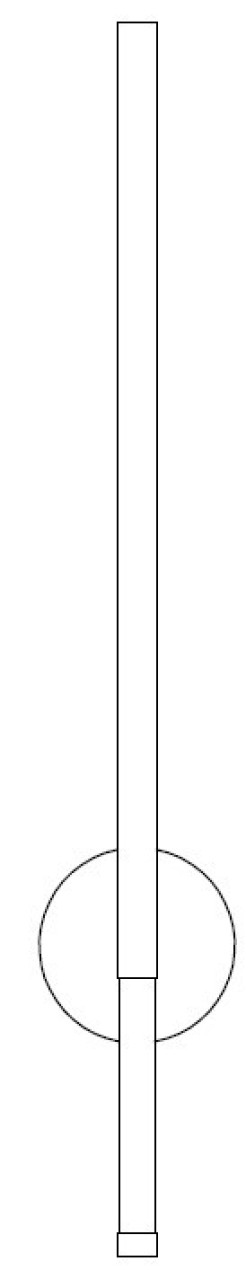 Lampa ścienna  LED złota 95 cm ST-MD1024M