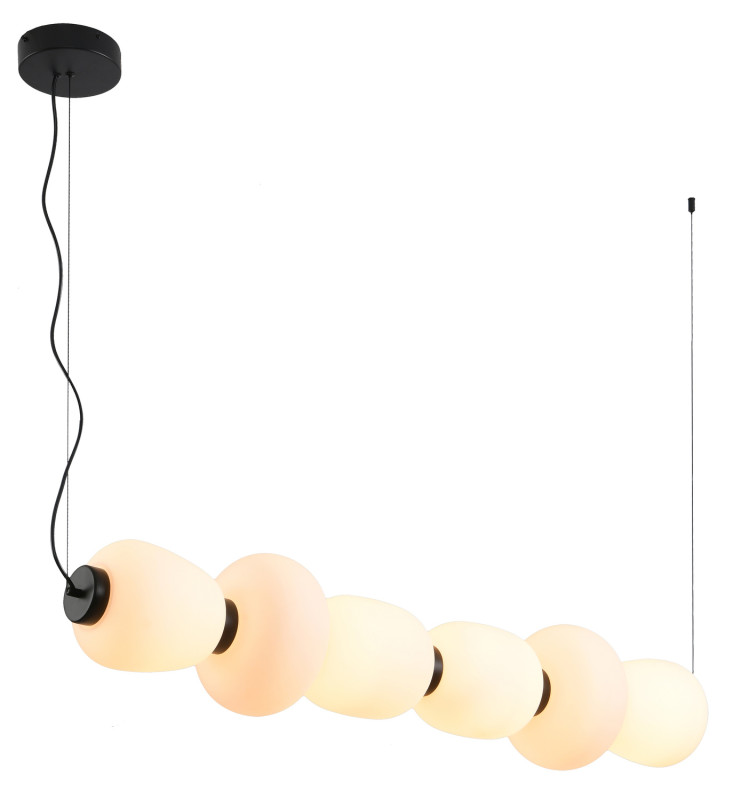 Lampa wisząca -6 LED biało-czarna 125 cm ST-CP241210-6L BLACK WHITE