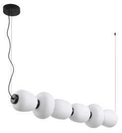 Lampa wisząca -6 LED biało-czarna 125 cm ST-CP241210-6L BLACK WHITE