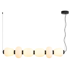 Lampa wisząca -6 LED biało-czarna 125 cm ST-CP241210-6L BLACK WHITE