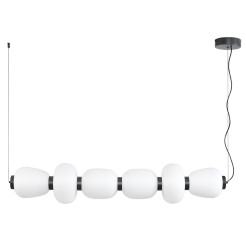 Lampa wisząca -6 LED biało-czarna 125 cm ST-CP241210-6L BLACK WHITE