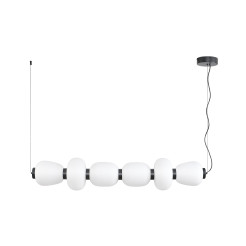 Lampa wisząca -6 LED biało-czarna 125 cm ST-CP241210-6L BLACK WHITE