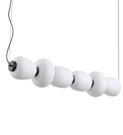 Lampa wisząca -6 LED biało-czarna 125 cm ST-CP241210-6L BLACK WHITE