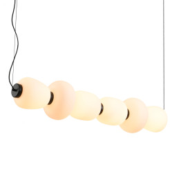 Lampa wisząca -6 LED biało-czarna 125 cm ST-CP241210-6L BLACK WHITE