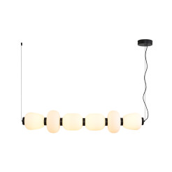 Lampa wisząca -6 LED biało-czarna 125 cm ST-CP241210-6L BLACK WHITE