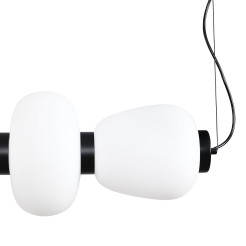 Lampa wisząca -6 LED biało-czarna 125 cm ST-CP241210-6L BLACK WHITE