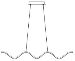 Lampa wisząca  LED czarna 90 cm ST-MD240602 BLACK