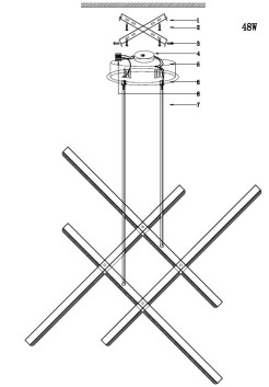 Lampa wisząca  LED złota 78 cm ST-MD240406-4 gold
