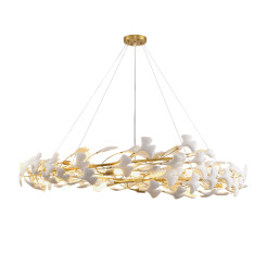 Lampa wisząca  złoto biała 150 cm XY080P-150