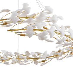 Lampa wisząca  złoto biała 150 cm XY080P-150