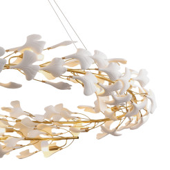 Lampa wisząca  złoto biała 150 cm XY080P-150