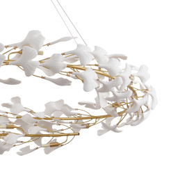 Lampa wisząca  złoto biała 150 cm XY080P-150