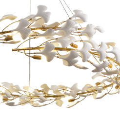 Lampa wisząca  złoto biała 150 cm XY080P-150