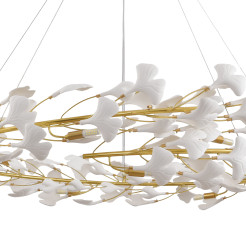 Lampa wisząca  złoto biała 150 cm XY080P-150