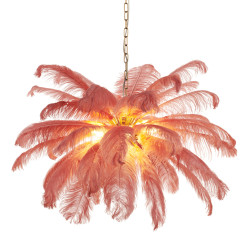 Lampa wisząca  pióra różowe 100 cm ST-DN127 pink